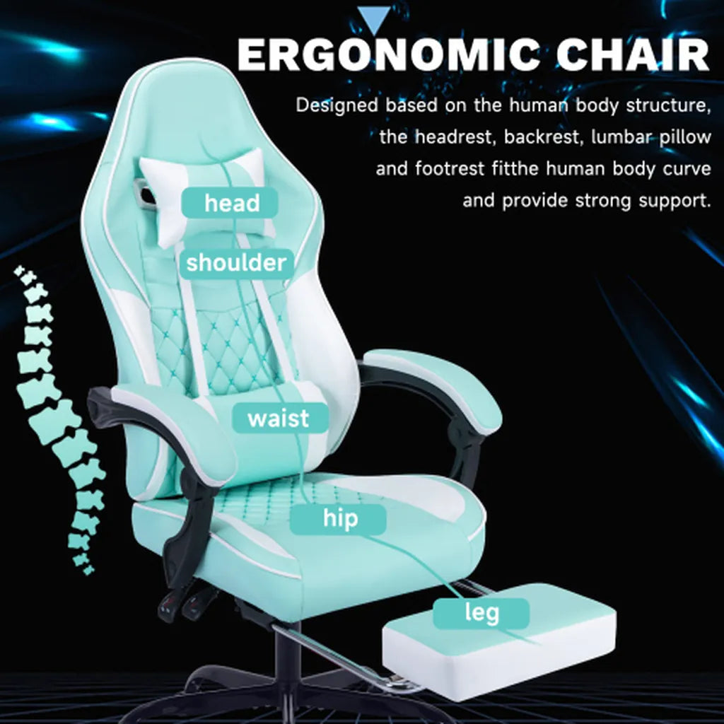 Gaming Chair with Footrest