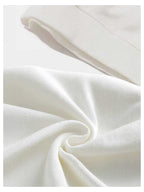 "Ew, People" Hoodie white polyester fabric close-up showing the smooth knit texture