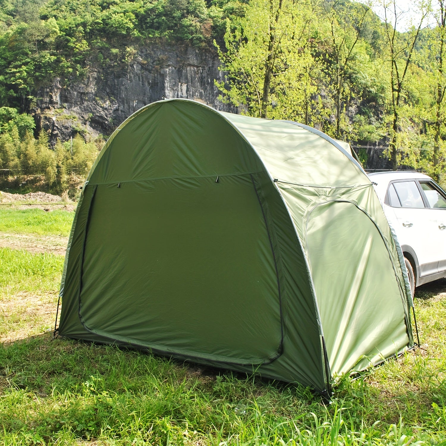 back of car tent HighPeak SUV Rear Tent – Large Waterproof Tail Shelter for Any Car Black