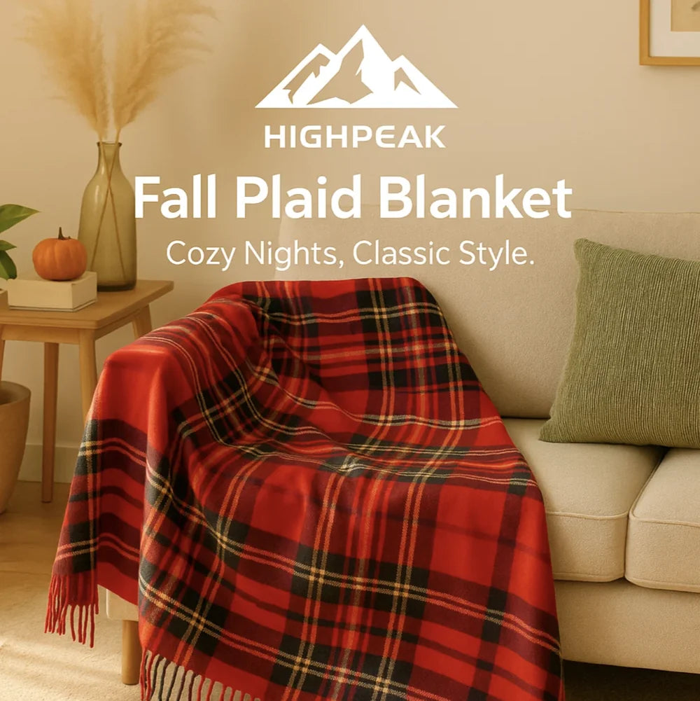 Fall Plaid Throw Blanket