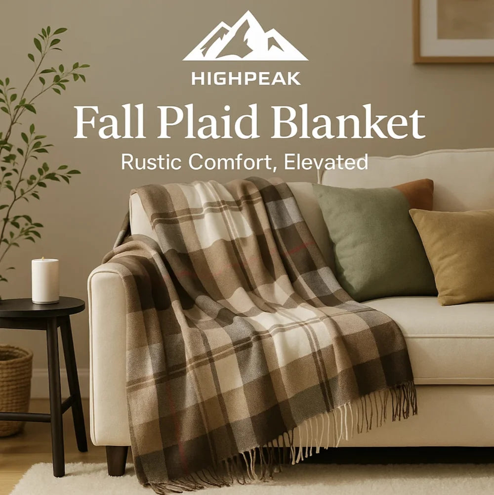 Fall Plaid Throw Blanket