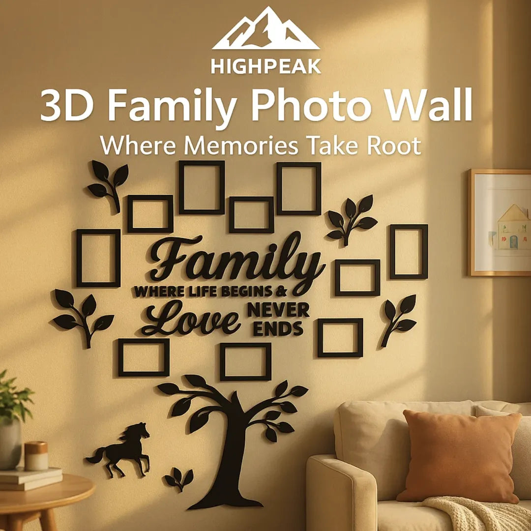 3D Family Photo Wall Frame Set