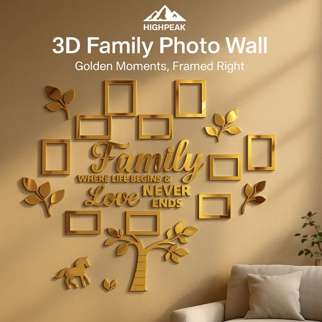 3D Family Photo Wall Frame Set