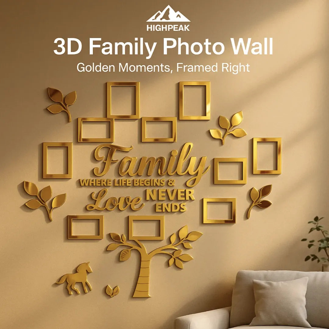 3D Family Photo Wall Frame Set
