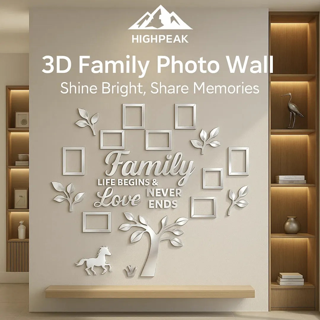 3D Family Photo Wall Frame Set