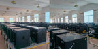 Fire-Breathing Dragon Lamp production units arranged across a workshop floor