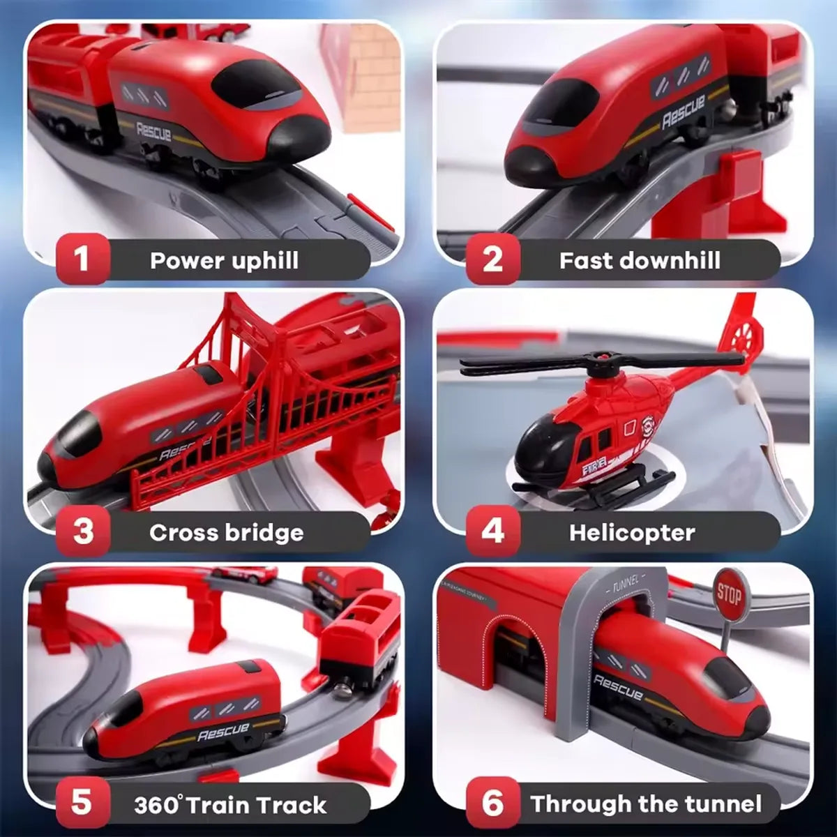 Police & Fire Rescue Train Set