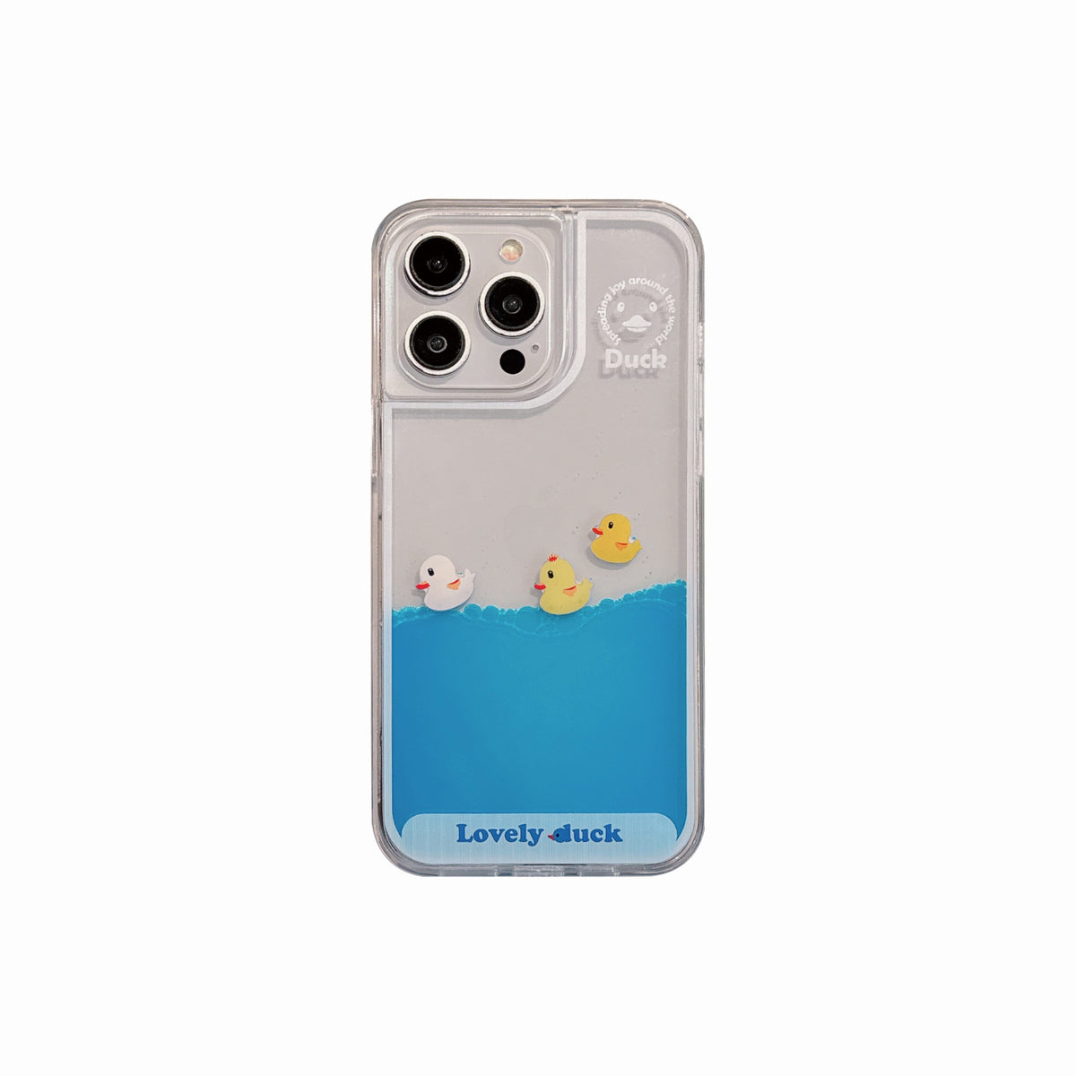 Floating Ducks Phone Case Three Ducks design shown upright against a plain white background
