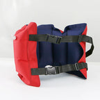 Floating Swim Training Belt two black buckle straps and adjustment sliders across the navy inner face.