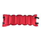 Floating Swim Training Belt full-length red outer side with the clear valve and two buckle ends.