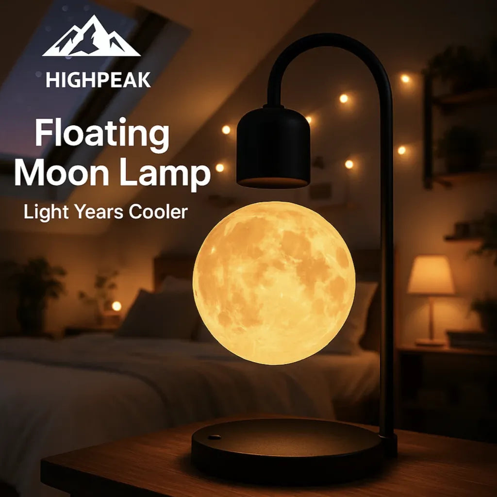 Floating Lamp Module HighPeak Magnetic Floating Moon Lamp | 3D Light & Wireless Charger