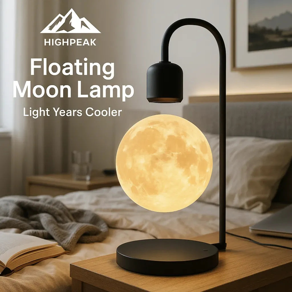 Floating Lamp Module HighPeak Magnetic Floating Moon Lamp | 3D Light & Wireless Charger