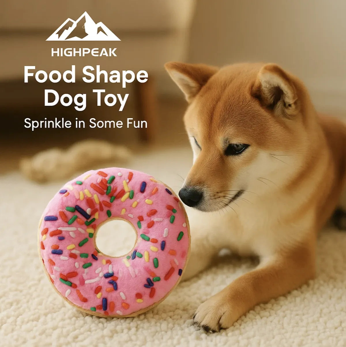 Food Shape Squeaky Dog Toy