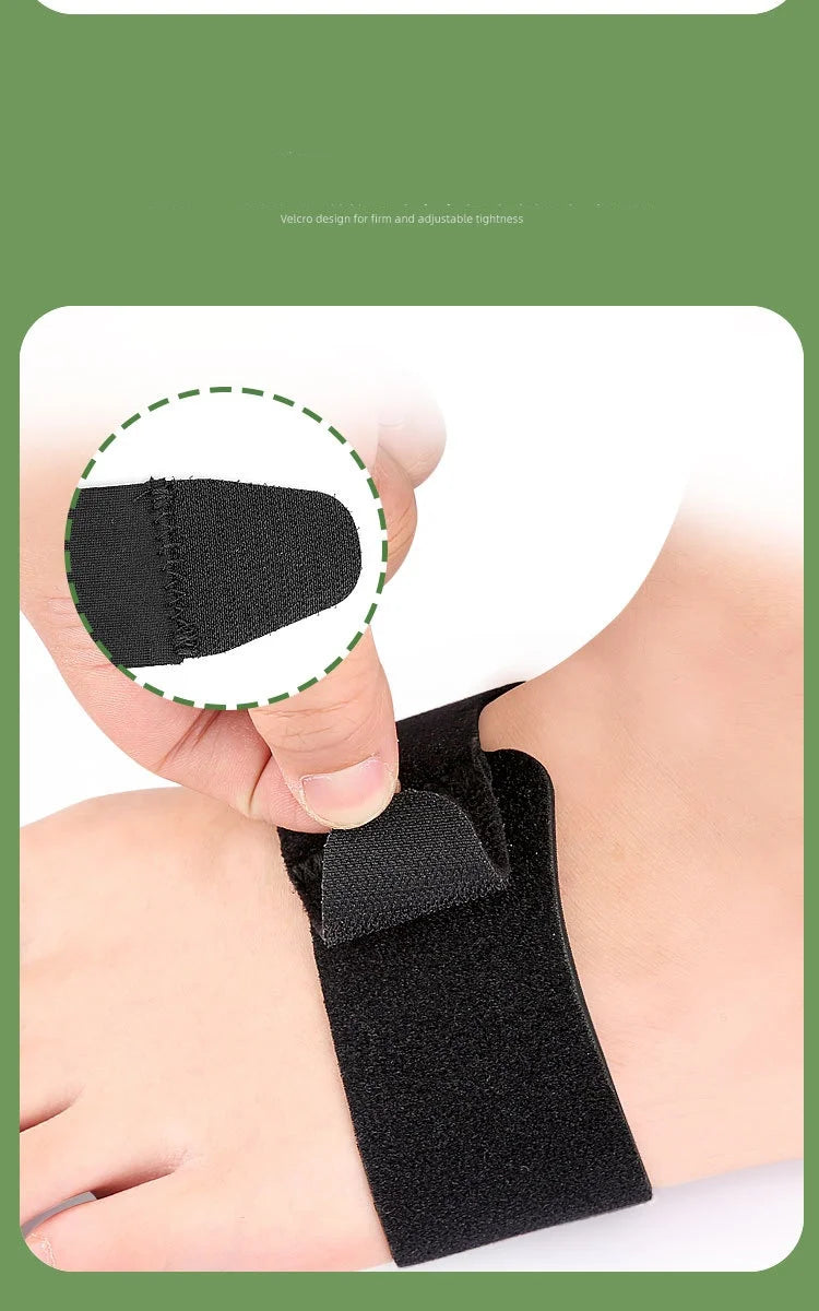 Foot Arch Support Pads adjustable hook-and-loop closure being fastened around the midfoot