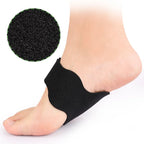 Foot Arch Support Pads side view highlighting the textured black fabric wrap around the midfoot
