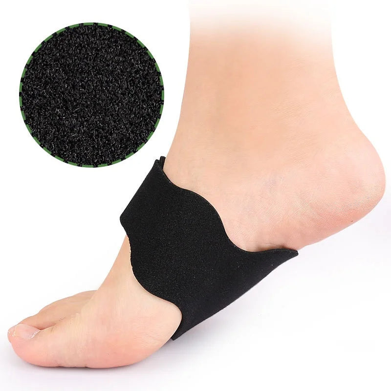 Foot Arch Support Pads side view highlighting the textured black fabric wrap around the midfoot