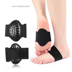 Foot Arch Support Pads worn under both arches with separate front and back product views