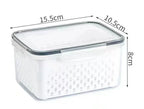 Fresh Produce Containers Set 380 ml container measuring 15.5 by 10.5 by 8 cm