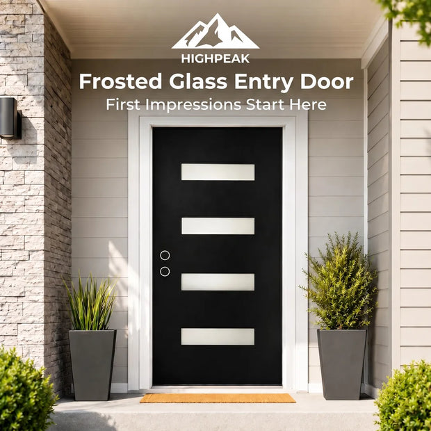 Frosted Glass Entry Door
