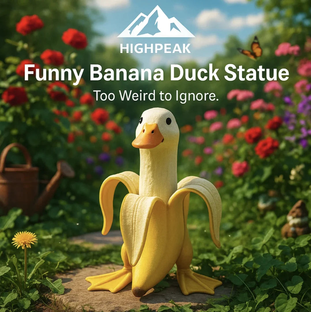 Funny Banana Duck Statue