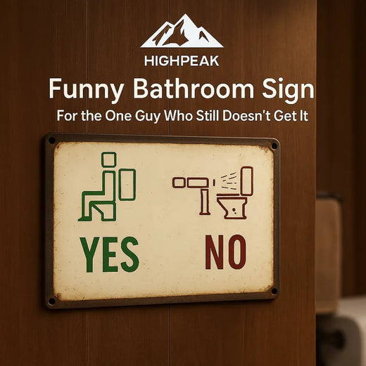 Funny Bathroom Metal Sign