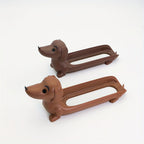 Funny Hot Dog Tray shown twice on white to display the long body and raised dachshund details.