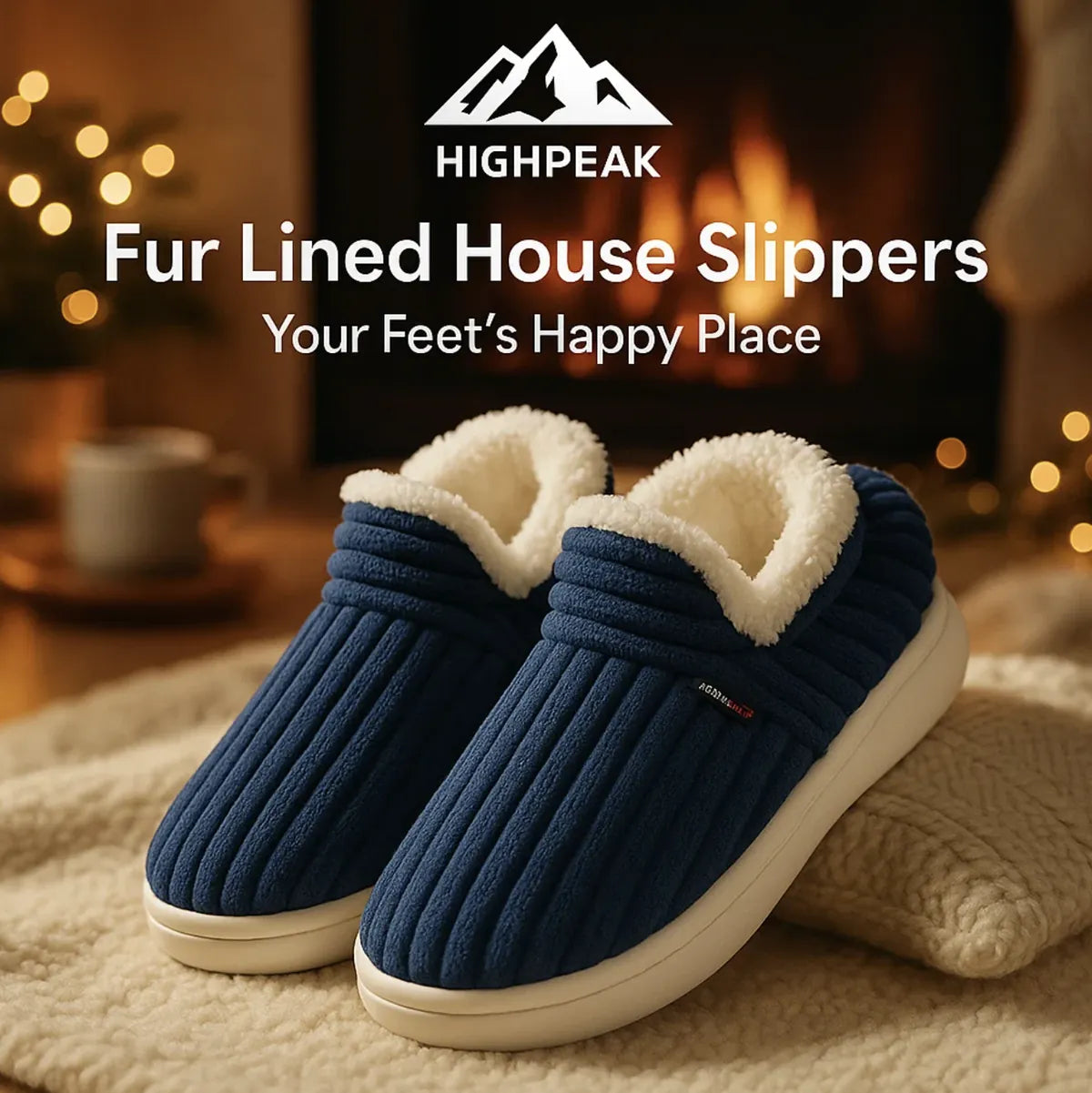 Fur Lined House Slippers