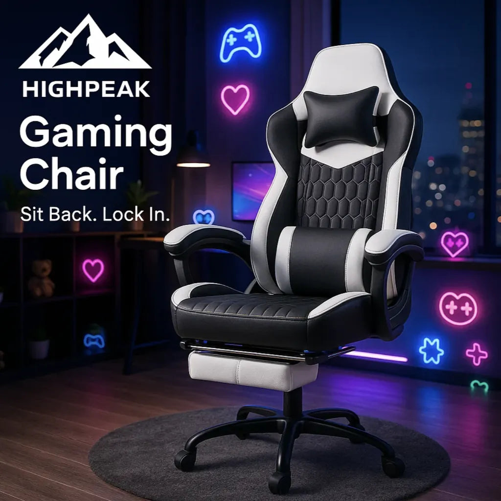 Gaming Chair with Footrest