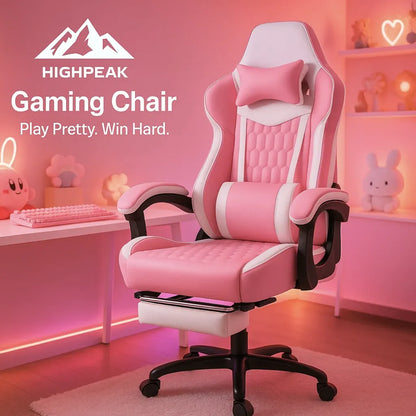 Gaming Chair with Footrest
