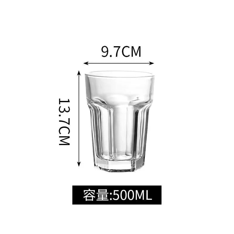 Giant Glass Drinking Cup 500 ml option labeled 9.7 cm across the opening and 13.7 cm tall.