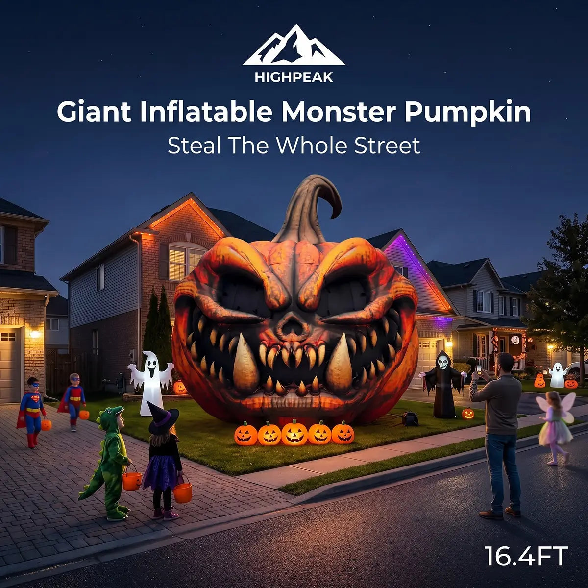 Giant Inflatable Monster Pumpkin