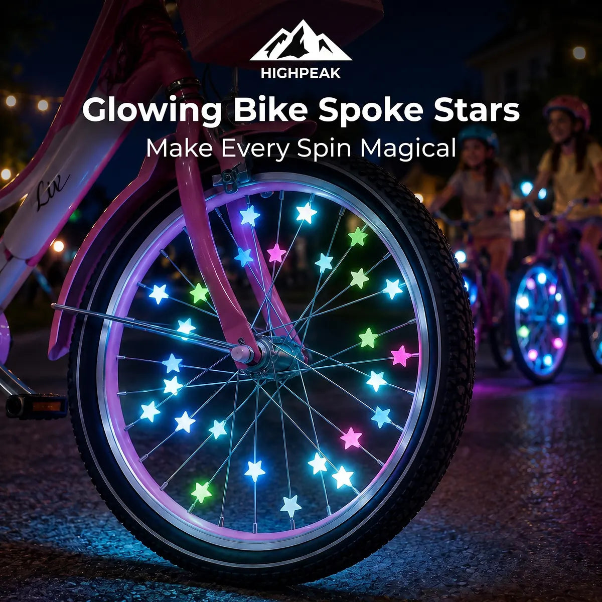 Glowing Bike Spoke Stars