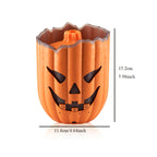 Glowing Pumpkin Humidifier size guide showing the jack-o'-lantern design, 15.2 cm height and 11.8 cm width.
