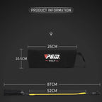 Golf Swing Resistance Trainer dimensions showing 87 cm length and the 26 cm PGM storage bag