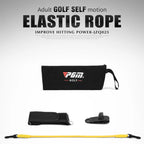 Golf Swing Resistance Trainer complete set with storage bag, arm cuff, club clip, and elastic rope