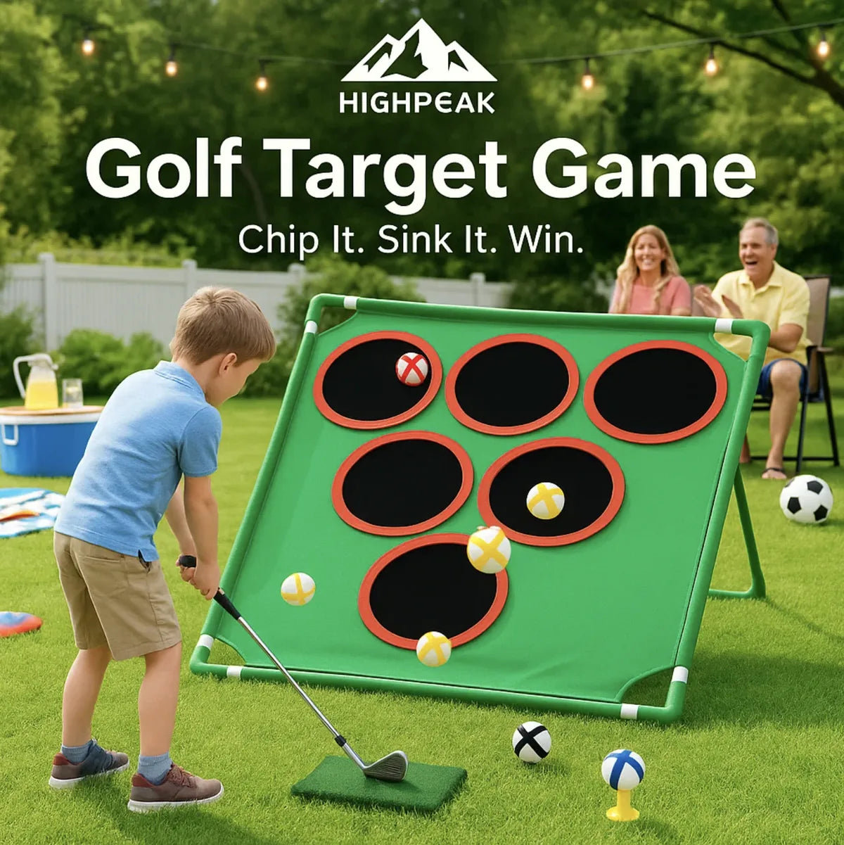 HighPeak Kids Golf Target Game – Indoor & Outdoor Chipping Toy Set
