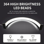 Half Moon Nail Lamp underside view showing the curved LED diffuser with supplier lighting feature text.
