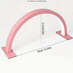 Half Moon Nail Lamp pink dimension diagram labelled 39cm wide and 21.5cm high.