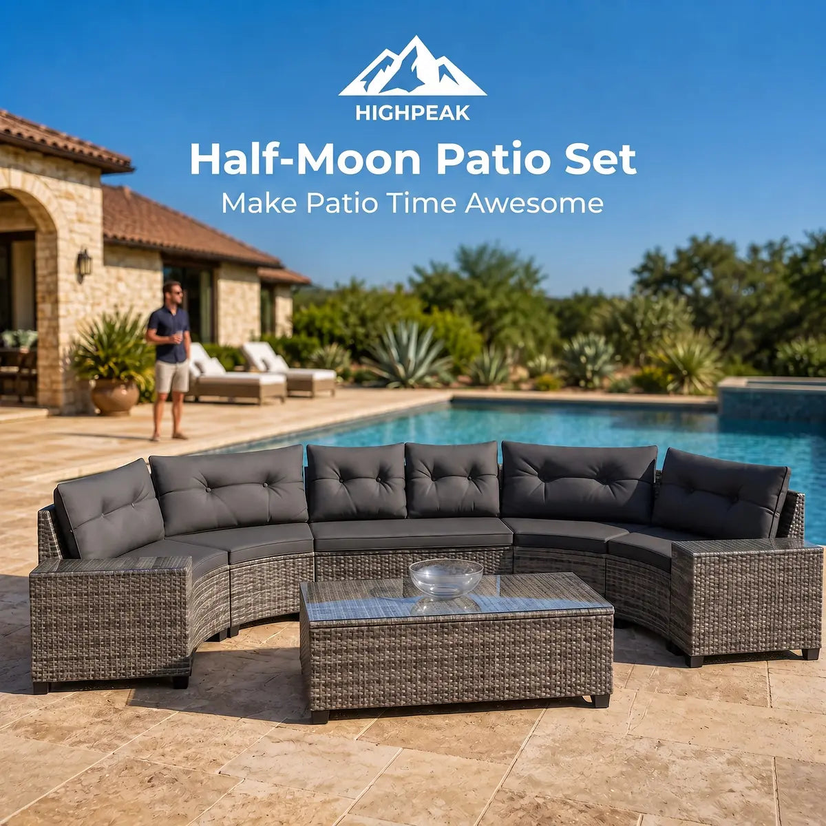 Half-Moon Patio Set
