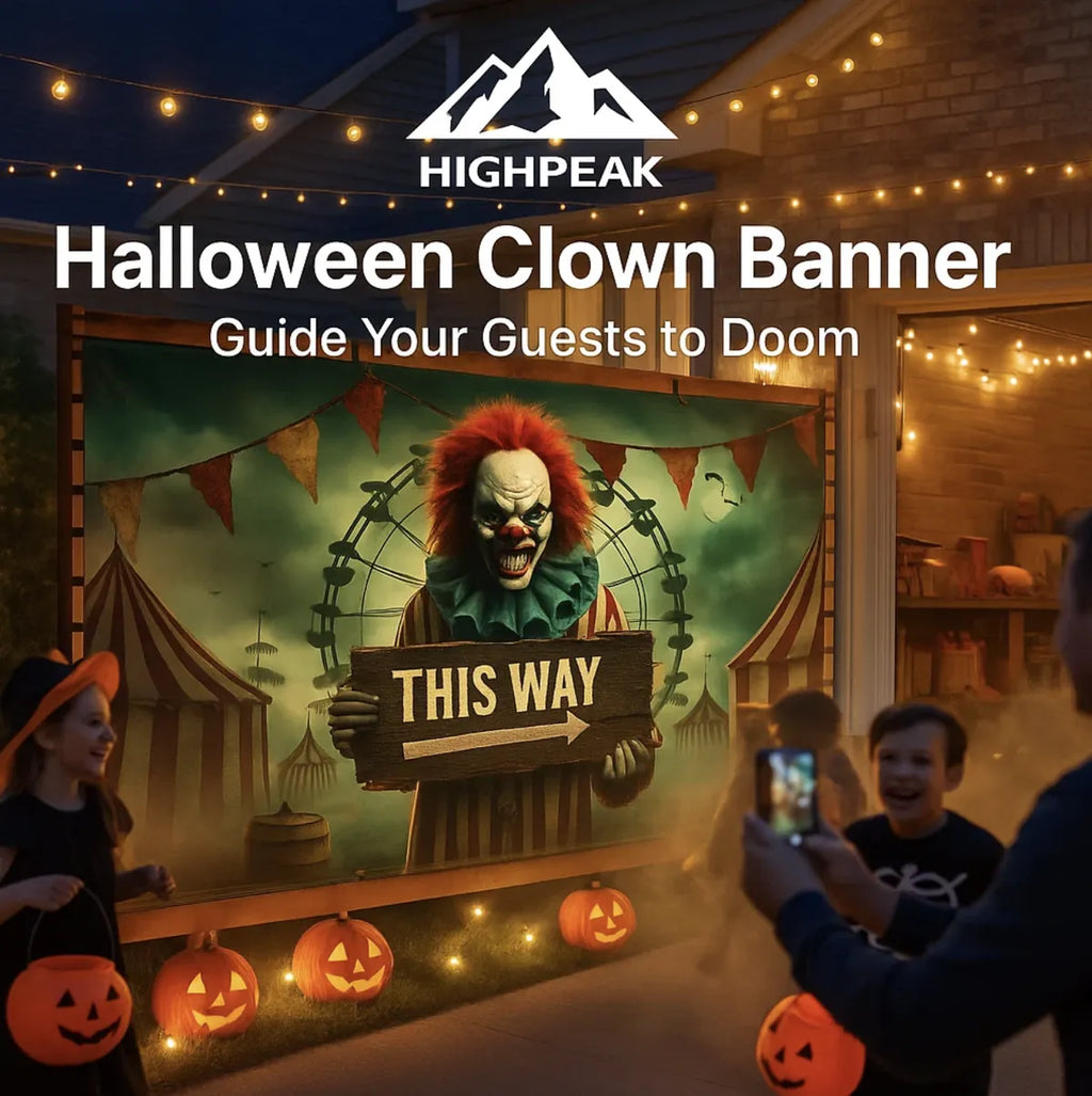 Halloween Directions Clown Banner