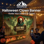 Halloween Directions Clown Banner