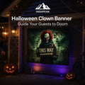 Halloween Directions Clown Banner