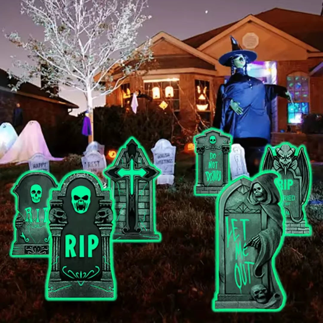 Light Up Halloween Tombstones (6-Pack)