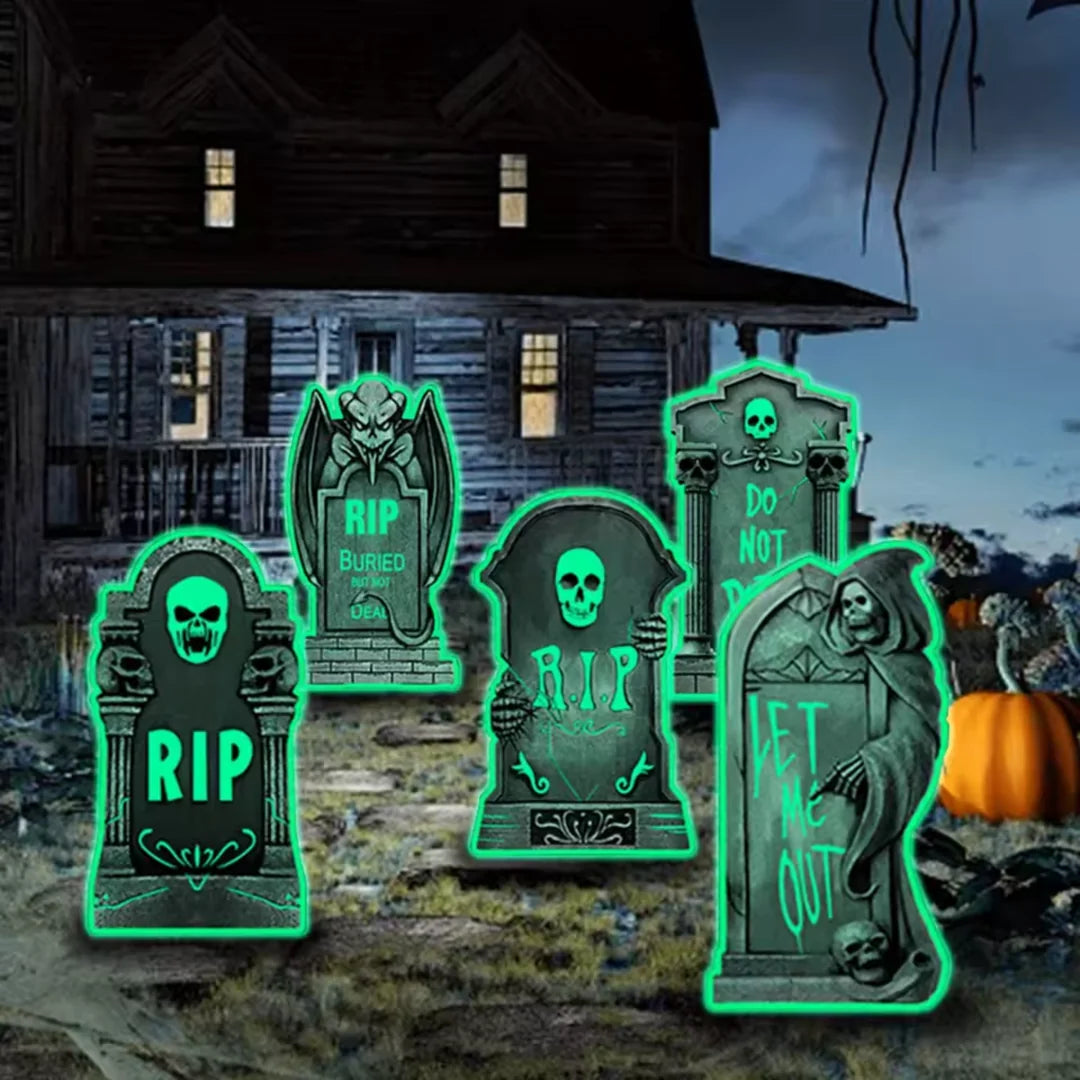 Light Up Halloween Tombstones (6-Pack)