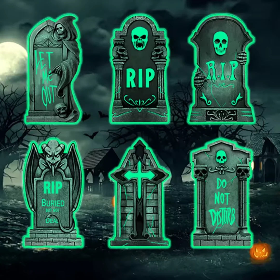 Light Up Halloween Tombstones (6-Pack)