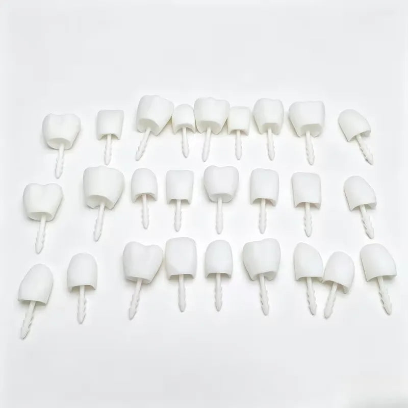 Halloween Pumpkin Teeth Inserts round assortment showing varied tooth shapes and insertion stems