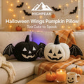 Halloween Wings Pumpkin Pillow