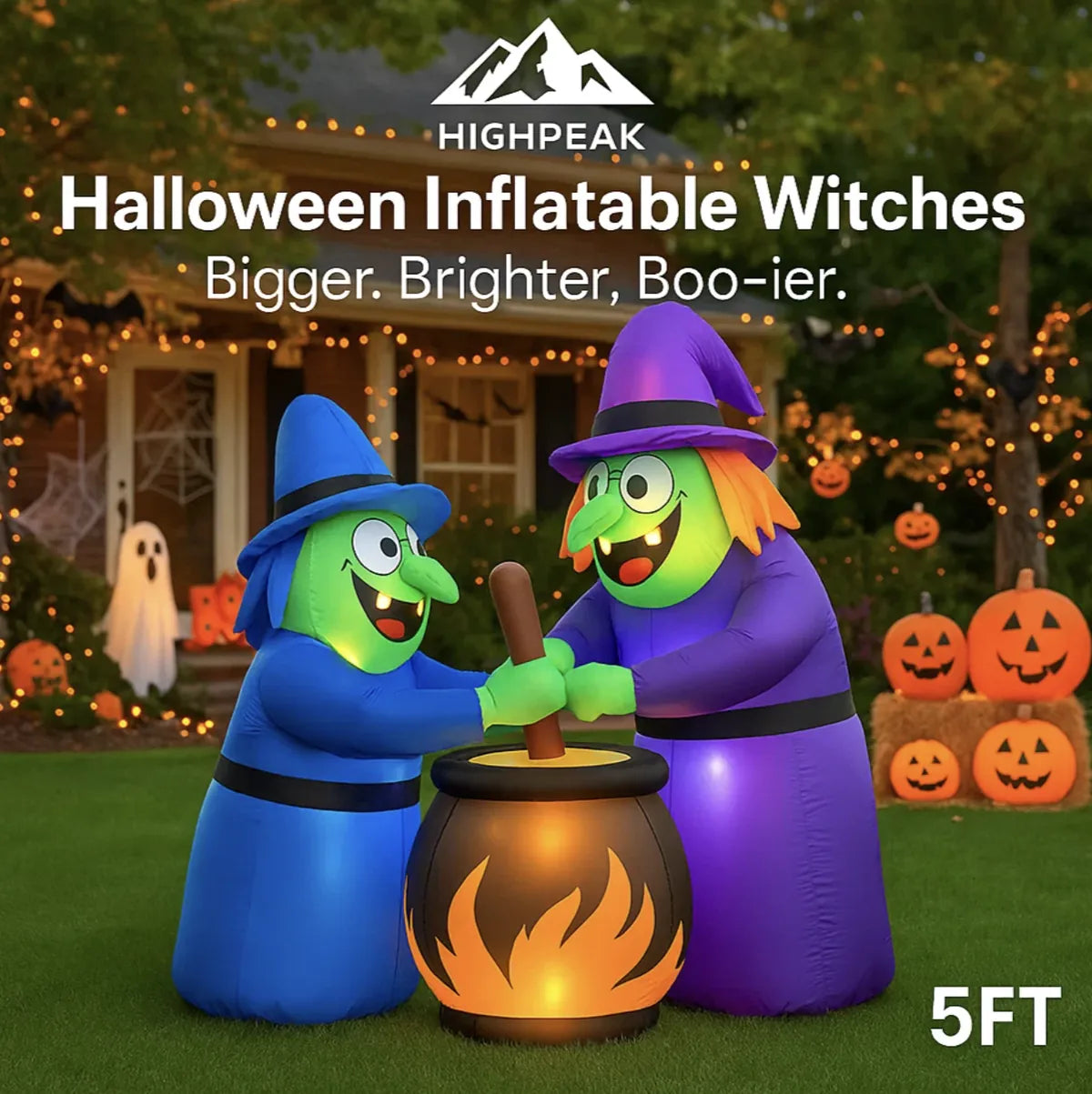 5ft Halloween Inflatable Witches