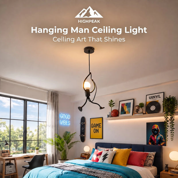 Hanging Man Ceiling Light