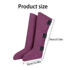 Heated Foot & Leg Boots size diagram showing 70 cm overall height and 32 cm foot section length
